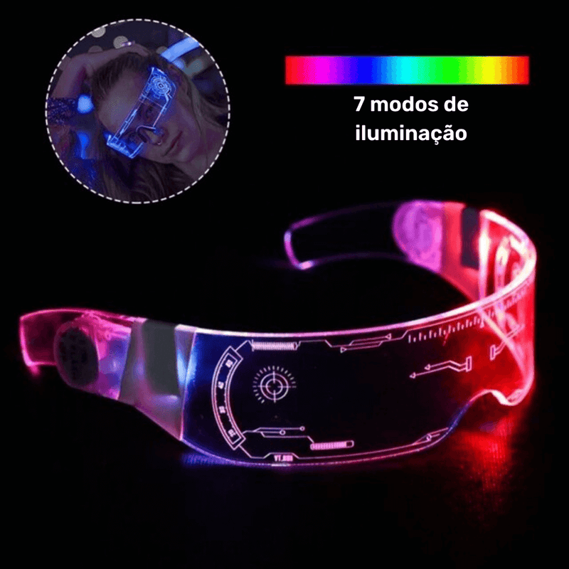 Óculos de Led Futurista CiberPunk™