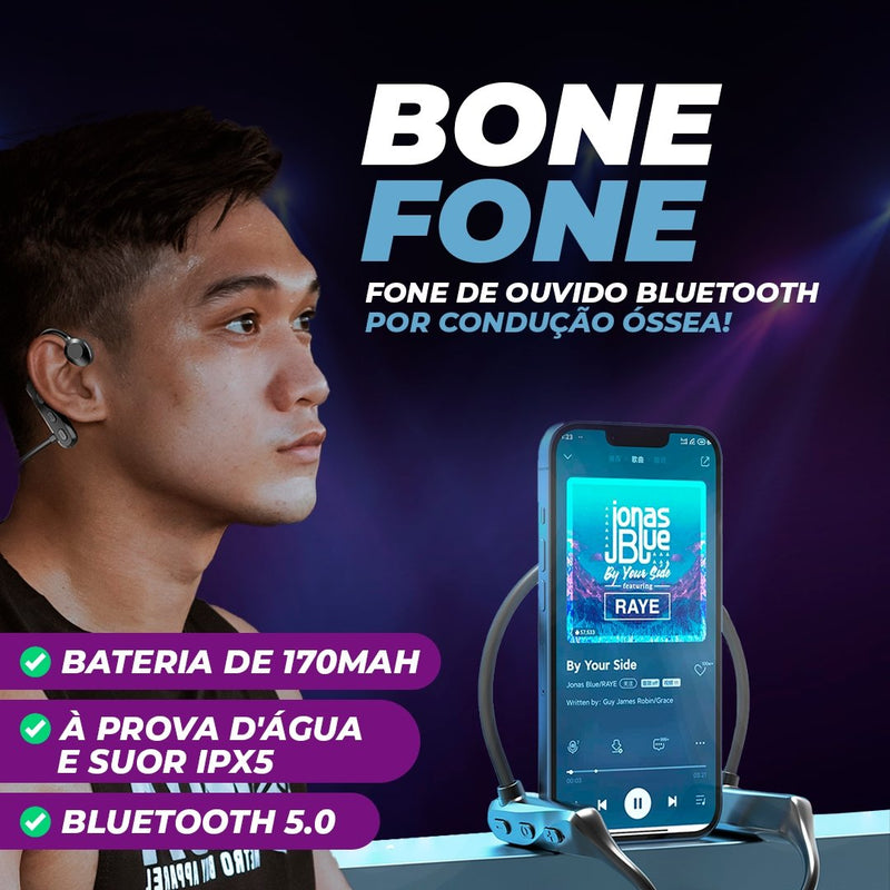 Bone Fone - Fone de Ouvido Bluetooth por Condução Óssea