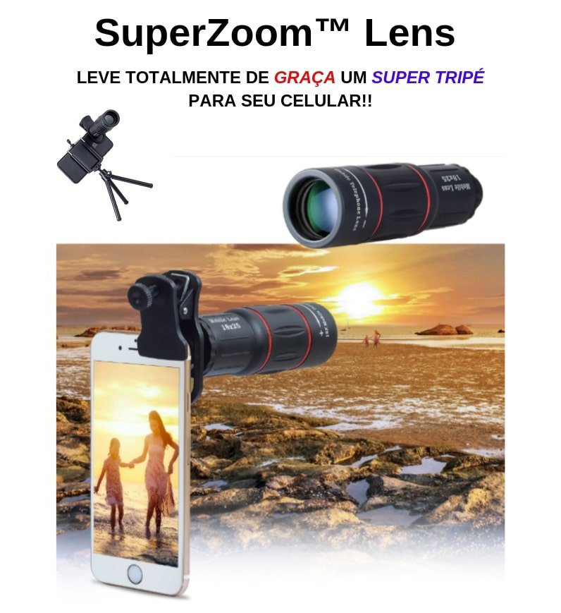 SuperZoom™ Lens - Monóculo de 18x de Aumento para Celular